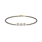 Load image into Gallery viewer, 3 Stone Bracelet Mangalsutra With Beads