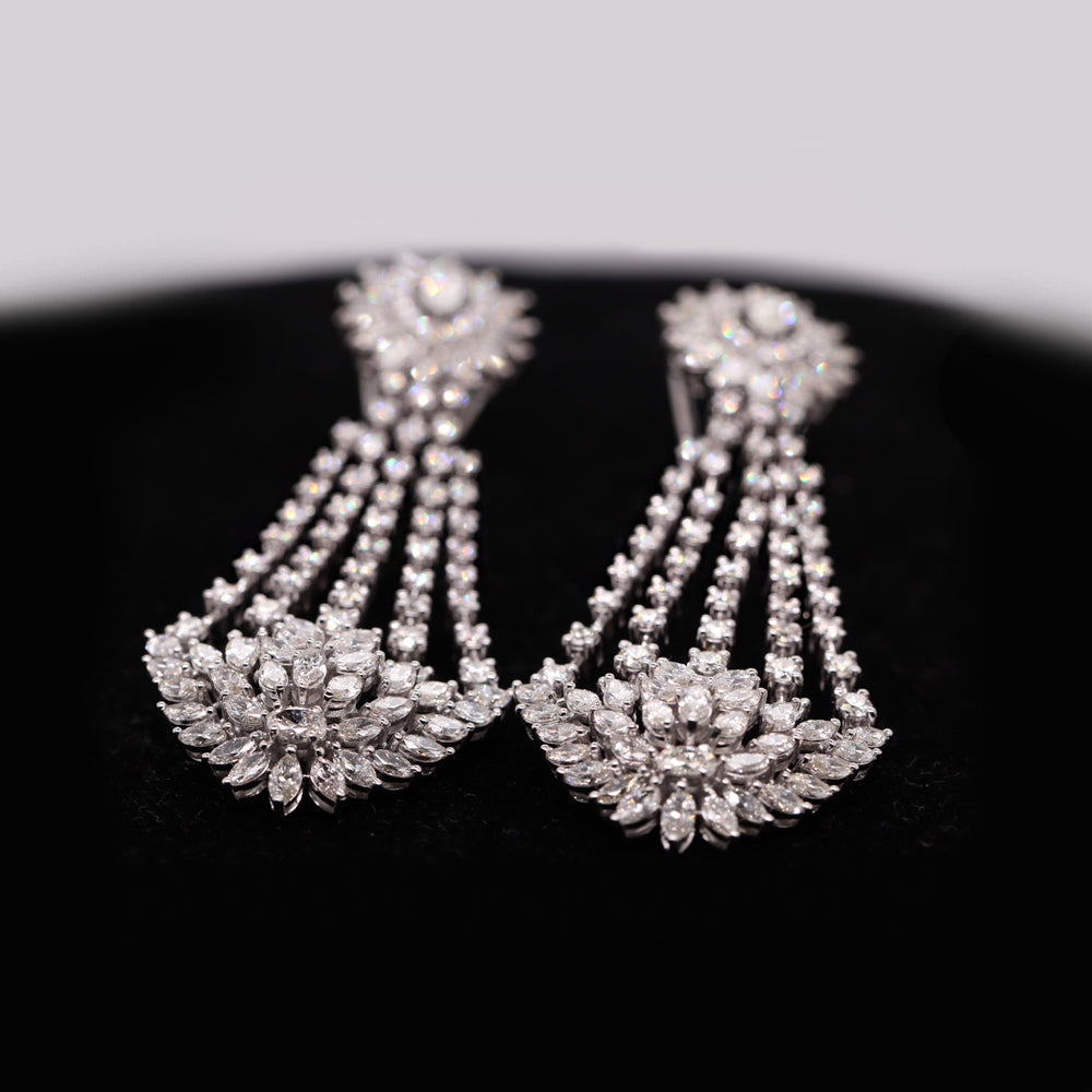 9 Ct. Diamond Dangle Drop Earring For Women