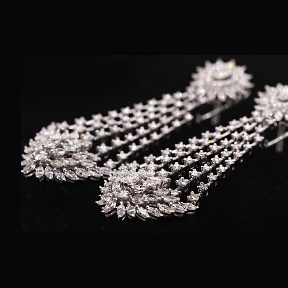9 Ct. Diamond Dangle Drop Earring For Women