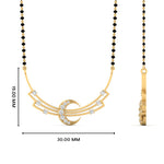 Load image into Gallery viewer, Delicate Half Moon Diamond Mangalsutra