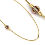 Load image into Gallery viewer, Ball Design Ruby Thali Chain Mugappu With Diamond