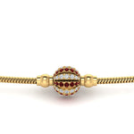 Load image into Gallery viewer, Ball Design Ruby Thali Chain Mugappu With Diamond