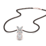 Load image into Gallery viewer, Pear Halo Diamond Mangalsutra Pendant With Marquise