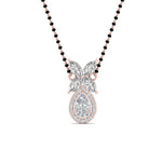 Load image into Gallery viewer, Pear Halo Diamond Mangalsutra Pendant With Marquise
