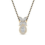 Load image into Gallery viewer, Pear Halo Diamond Mangalsutra Pendant With Marquise