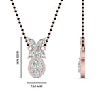 Load image into Gallery viewer, Pear Halo Diamond Mangalsutra Pendant With Marquise