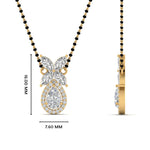 Load image into Gallery viewer, Pear Halo Diamond Mangalsutra Pendant With Marquise