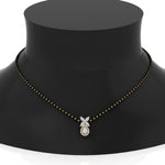 Load image into Gallery viewer, Pear Halo Diamond Mangalsutra Pendant With Marquise