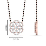 Load image into Gallery viewer, Real Diamond Flower Mangalsutra Pendant