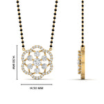 Load image into Gallery viewer, Real Diamond Flower Mangalsutra Pendant