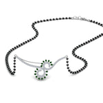 Load image into Gallery viewer, Emerald Beautiful Black Beads Mangalsutra Chain
