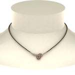 Load image into Gallery viewer, Orange Sapphire Beautiful Black Beads Mangalsutra Chain
