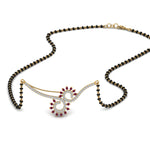Load image into Gallery viewer, Pink Sapphire Beautiful Black Beads Mangalsutra Chain
