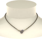 Load image into Gallery viewer, Blue Sapphire Beautiful Black Beads Mangalsutra Chain
