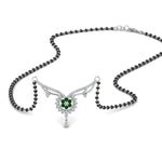 Load image into Gallery viewer, Beautiful-Diamond-Bead-Mangalsutra-With-Emerald