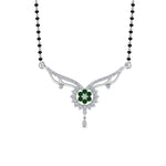 Load image into Gallery viewer, Beautiful-Diamond-Bead-Mangalsutra-With-Emerald