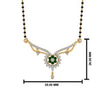 Load image into Gallery viewer, Beautiful-Diamond-Bead-Mangalsutra-With-Emerald