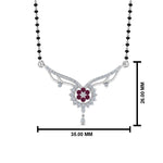 Load image into Gallery viewer, Beautiful-Diamond-Bead-Mangalsutra-With-Pink-Sapphire