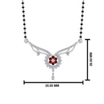 Load image into Gallery viewer, Beautiful-Diamond-Bead-Mangalsutra-With-Ruby