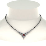 Load image into Gallery viewer, Beautiful-Diamond-Bead-Mangalsutra-With-Ruby