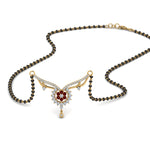 Load image into Gallery viewer, Beautiful-Diamond-Bead-Mangalsutra-With-Ruby