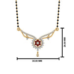 Load image into Gallery viewer, Beautiful-Diamond-Bead-Mangalsutra-With-Ruby