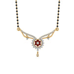 Load image into Gallery viewer, Beautiful-Diamond-Bead-Mangalsutra-With-Ruby