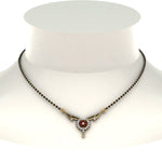 Load image into Gallery viewer, Beautiful-Diamond-Bead-Mangalsutra-With-Ruby