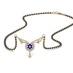 Load image into Gallery viewer, Beautiful-Diamond-Bead-Mangalsutra-With-Sapphire