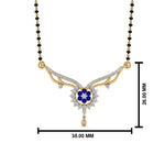 Load image into Gallery viewer, Beautiful-Diamond-Bead-Mangalsutra-With-Sapphire
