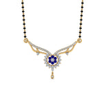 Load image into Gallery viewer, Beautiful-Diamond-Bead-Mangalsutra-With-Sapphire