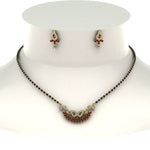 Load image into Gallery viewer, Beautiful-Diamond-Mangalsutra-Earring-Set-With-Ruby