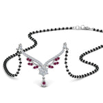 Load image into Gallery viewer, Beautiful-Drop-Pink-Sapphire-Mangalsutra