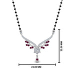 Load image into Gallery viewer, Beautiful-Drop-Pink-Sapphire-Mangalsutra