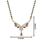 Load image into Gallery viewer, Beautiful-Drop-Pink-Sapphire-Mangalsutra