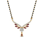 Load image into Gallery viewer, Beautiful-Drop-Pink-Sapphire-Mangalsutra