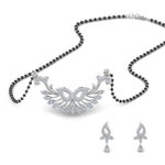 Load image into Gallery viewer, Beautiful-Diamond-Mangalsutra-Earring-Set
