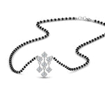 Load image into Gallery viewer, Black-Bead-Short-Diamond-Mangalsutra