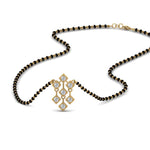 Load image into Gallery viewer, Black-Bead-Short-Diamond-Mangalsutra