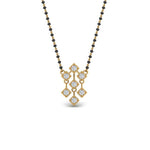 Load image into Gallery viewer, Black-Bead-Short-Diamond-Mangalsutra