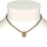 Load image into Gallery viewer, Black-Bead-Short-Diamond-Mangalsutra