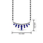Load image into Gallery viewer, Blue-Sapphire-Drops-Mangalsutra