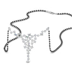 Load image into Gallery viewer, Cluster Baguette And Round Diamond Necklace Mangalsutra