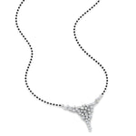 Load image into Gallery viewer, Cluster Baguette And Round Diamond Necklace Mangalsutra
