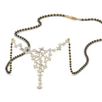 Load image into Gallery viewer, Cluster Baguette And Round Diamond Necklace Mangalsutra