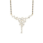 Load image into Gallery viewer, Cluster Baguette And Round Diamond Necklace Mangalsutra