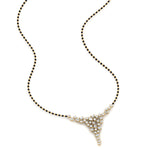 Load image into Gallery viewer, Cluster Baguette And Round Diamond Necklace Mangalsutra