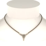 Load image into Gallery viewer, Cluster Baguette And Round Diamond Necklace Mangalsutra