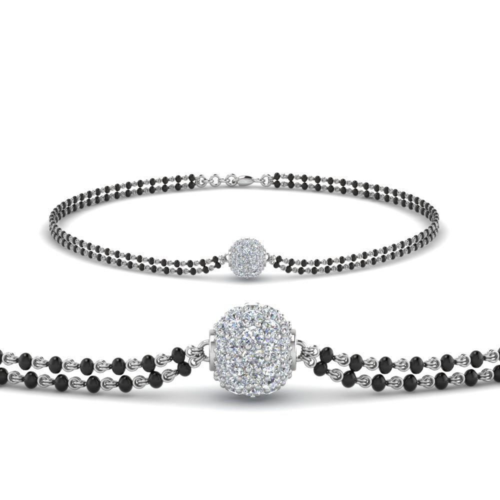 Cluster Diamond Bracelet Mangalsutra