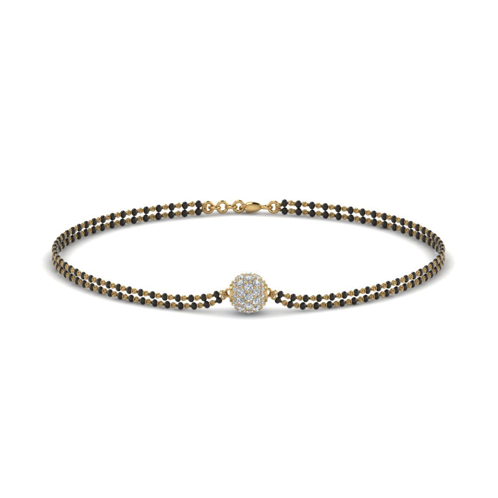 Cluster Diamond Bracelet Mangalsutra